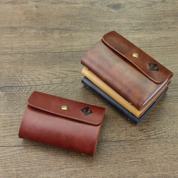 Wholesale Customized Pressure Change PU Card Bag Male Bank Card Case Unisex Universal Fashion High-end Card Case