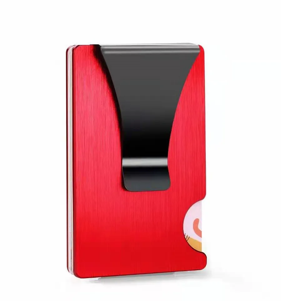 Aluminum Alloy Multiple ATM Pop Up Card Holder With Stainless Steel Money Clip And RFID Blocking Function