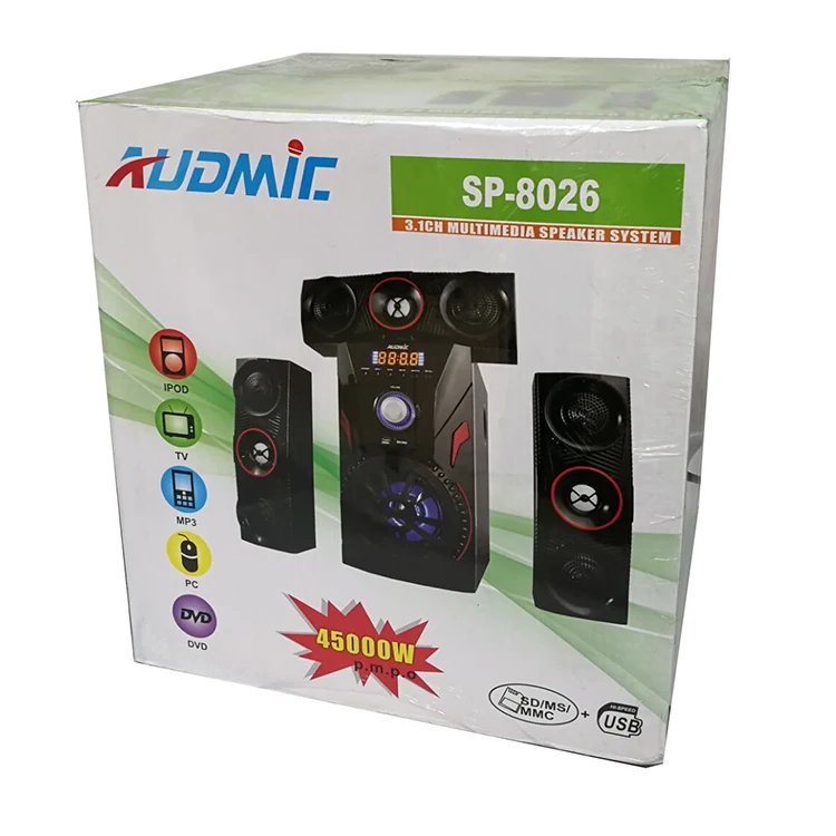 Hot Selling Led Light Creative Full Range Active Home Theater System Speaker Multimedia Bluetooth 3.1 PC Karaoke Speaker