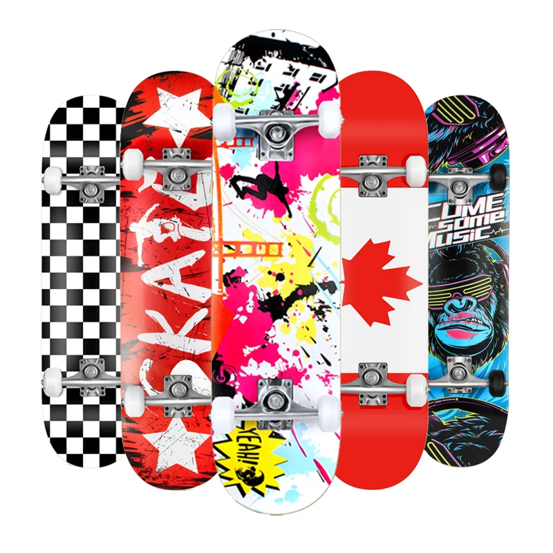 2022 Adult Beginner Buy Custom 7Ply Skate Board, Kids Children Cruiser Wholesale Profesional Prices Canadian Maple Skateboard