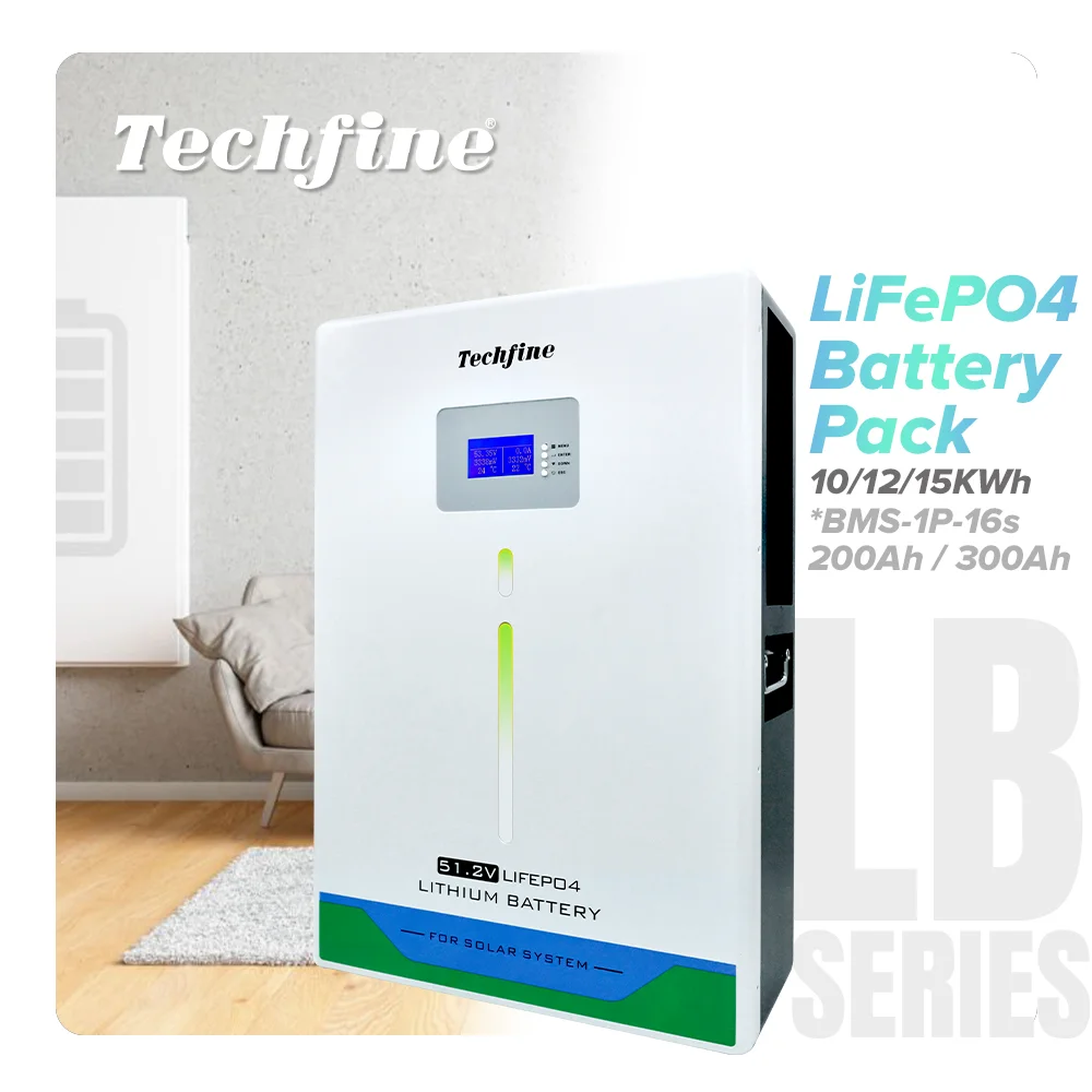 Techfine цена производителя 200ah li ионный фосфат железа глубокий цикл 48 В lifepo4 51 2 аккумулятор для хранения солнечной энергии