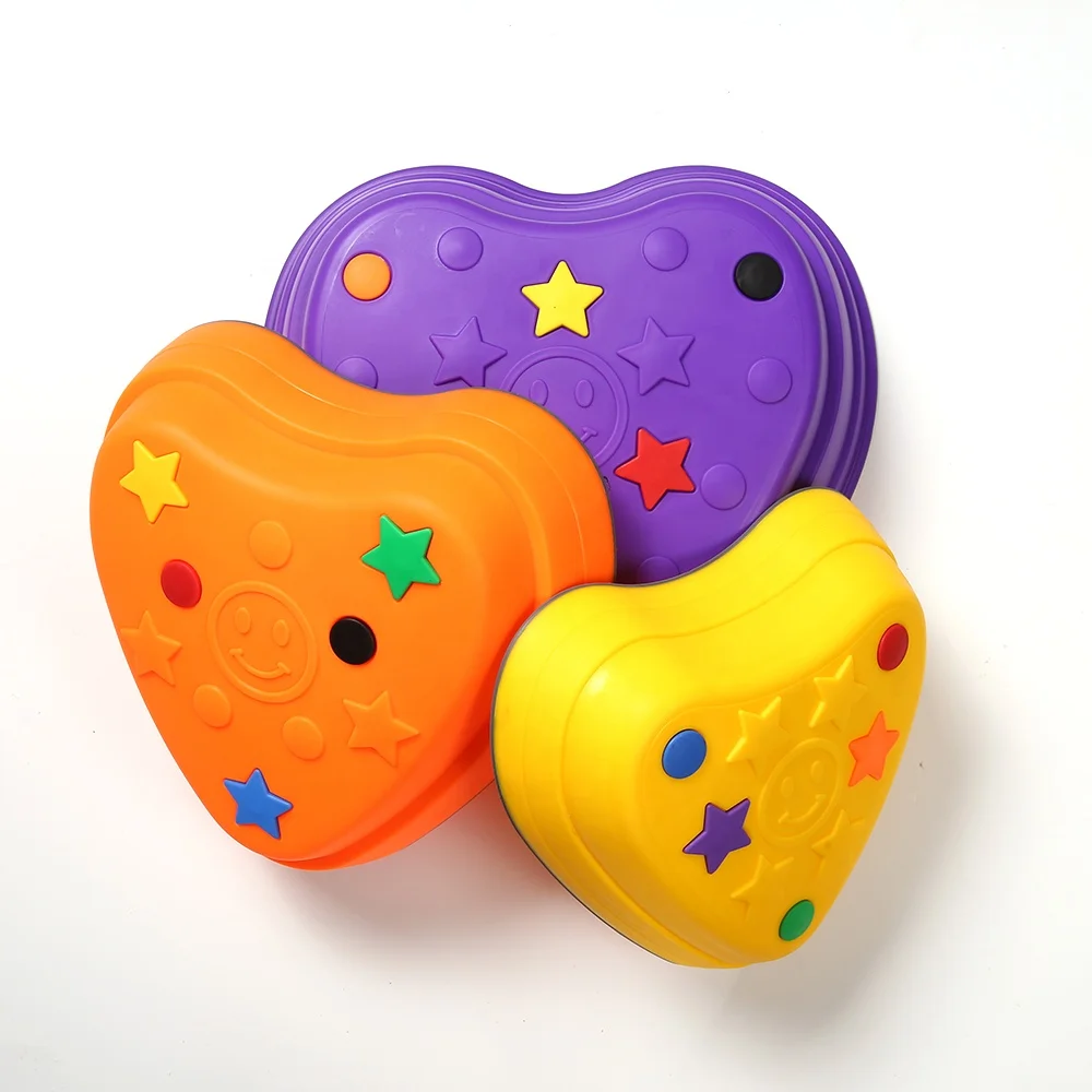 Поставщик Amazon, балансирующие шаговые камни для детей, балансирующие игрушки в форме сердца