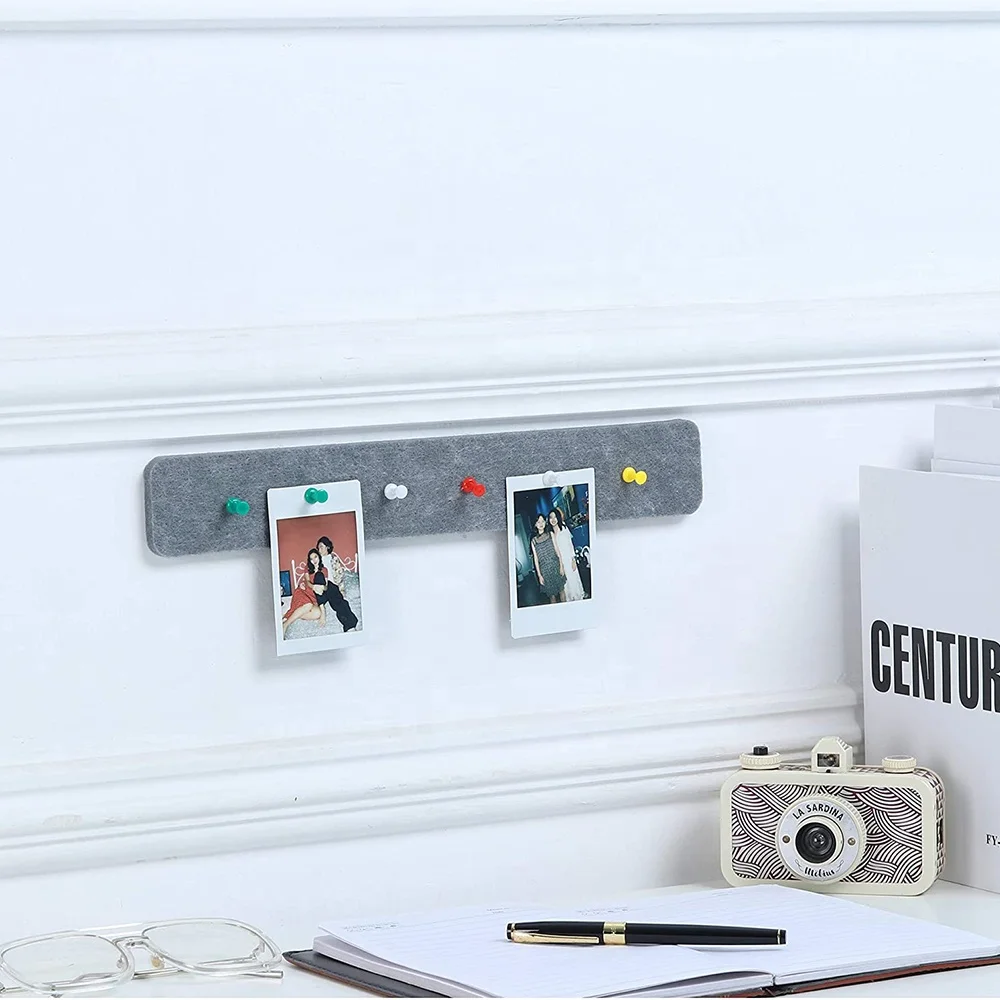 
New product self-adhesive felt bulletin board bar strip pin board for kids room 