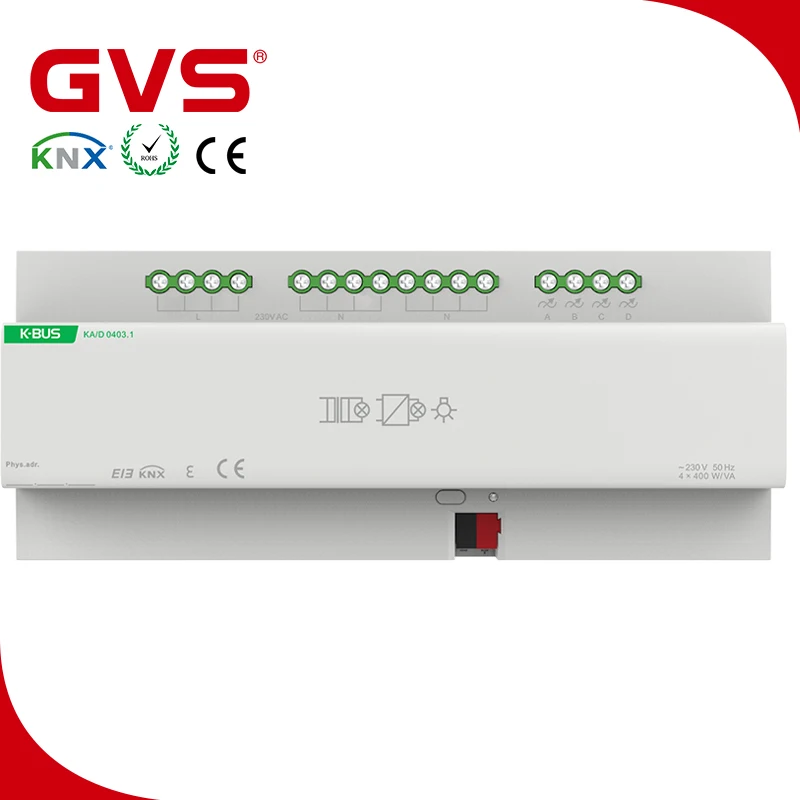 Factory GVS KNX K-bus Smart House Lighting Control System KNX dimmer actuator Actuator Control Module KNX 1-10V Dimmer Actuator