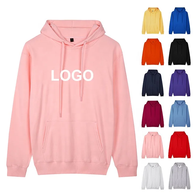 Оптовая продажа хлопковая флисовая толстовка с капюшоном Розовая Толстовка для женщин