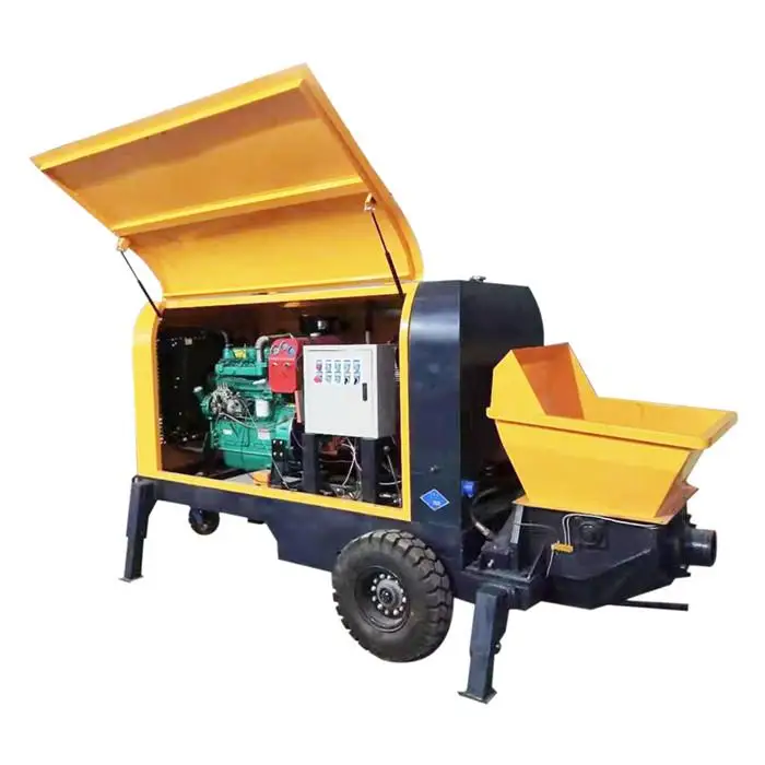 portable mixing concrete pump diesel pumping concrete mixer machine small foam concrete pump machine liquid transfer