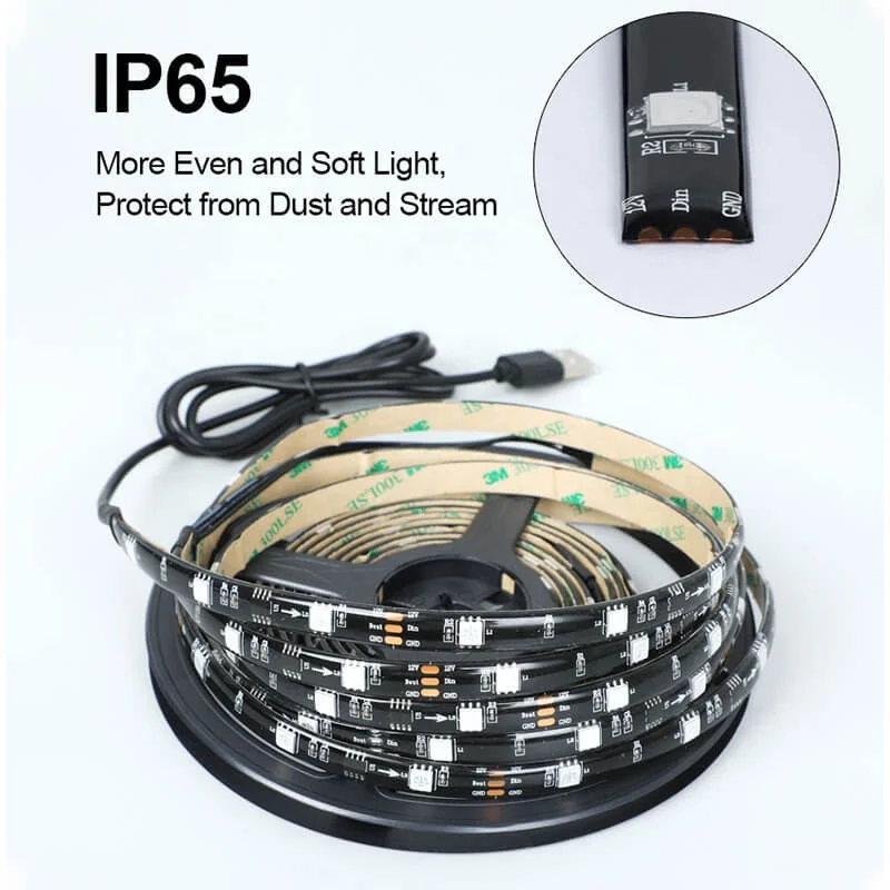 HDMI Color Sync Adaptive 55-85 inch TV Backlight Waterproof RGBIC Ambilight TV LED Backlight Strip Light with HDMI Sync Box