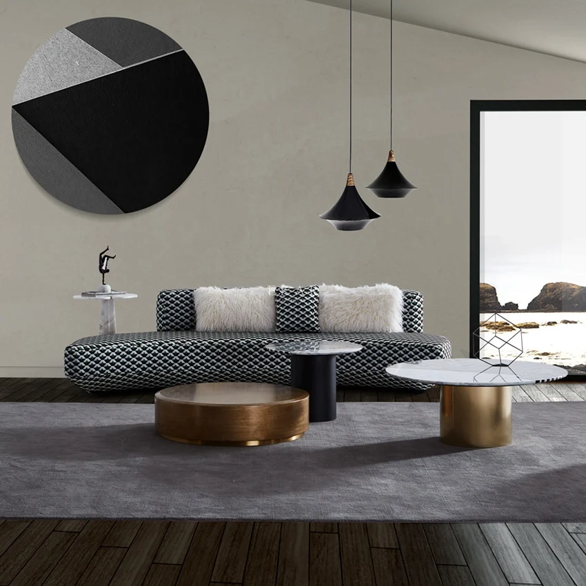 Nordic Designer Unique Banana Shape Curved Sofa Light Luxury Couch Living Room Furniture Moon Customizable Velvet Sofa