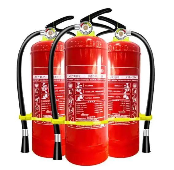 Customizable portable aerosol element red paint finish fire extinguisher