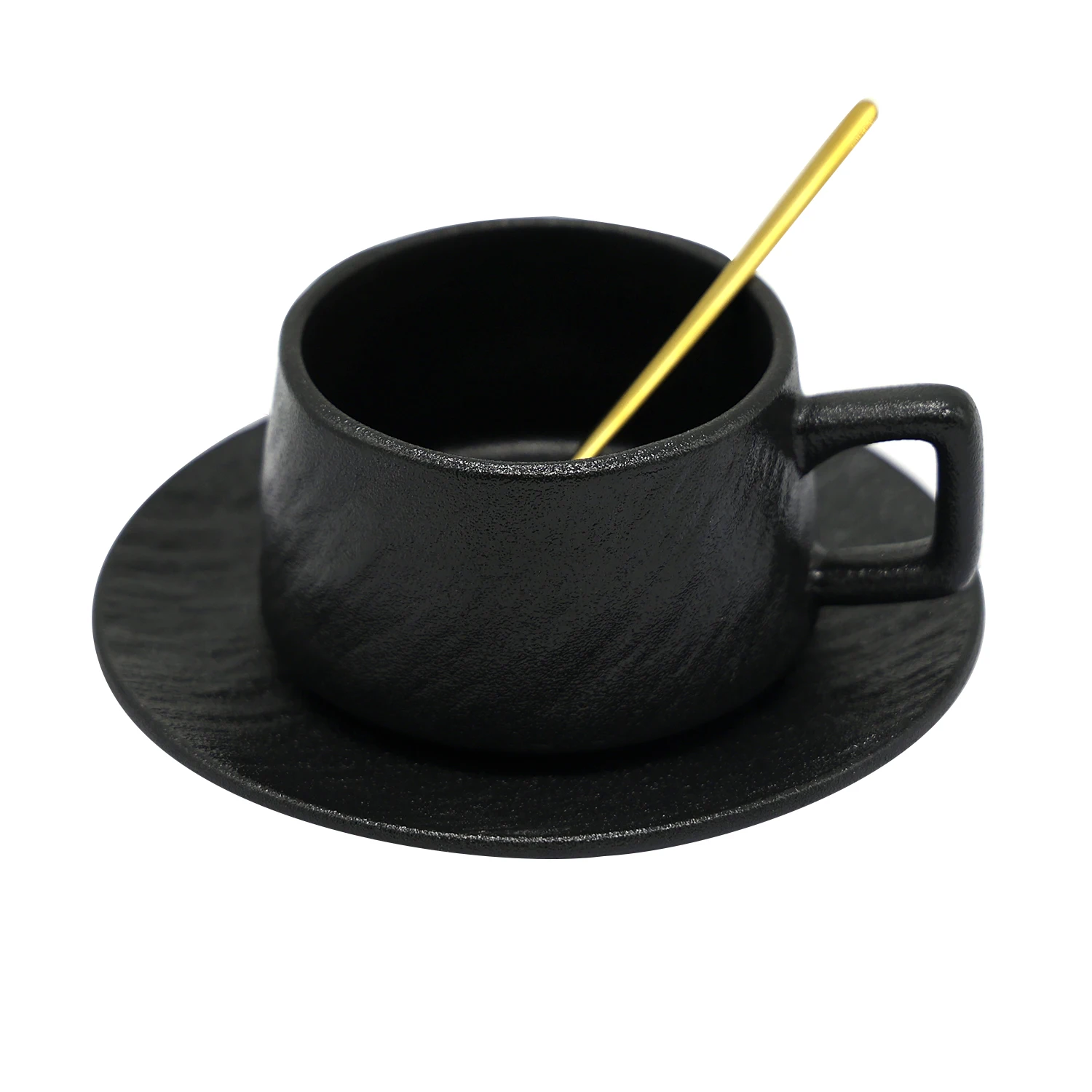 OEM/ODM Single Mug Color Borosilicate Glass Coffee Tea Cup Color Glasses Water Mug Set With Wood Plate Stainless Steel Spoon