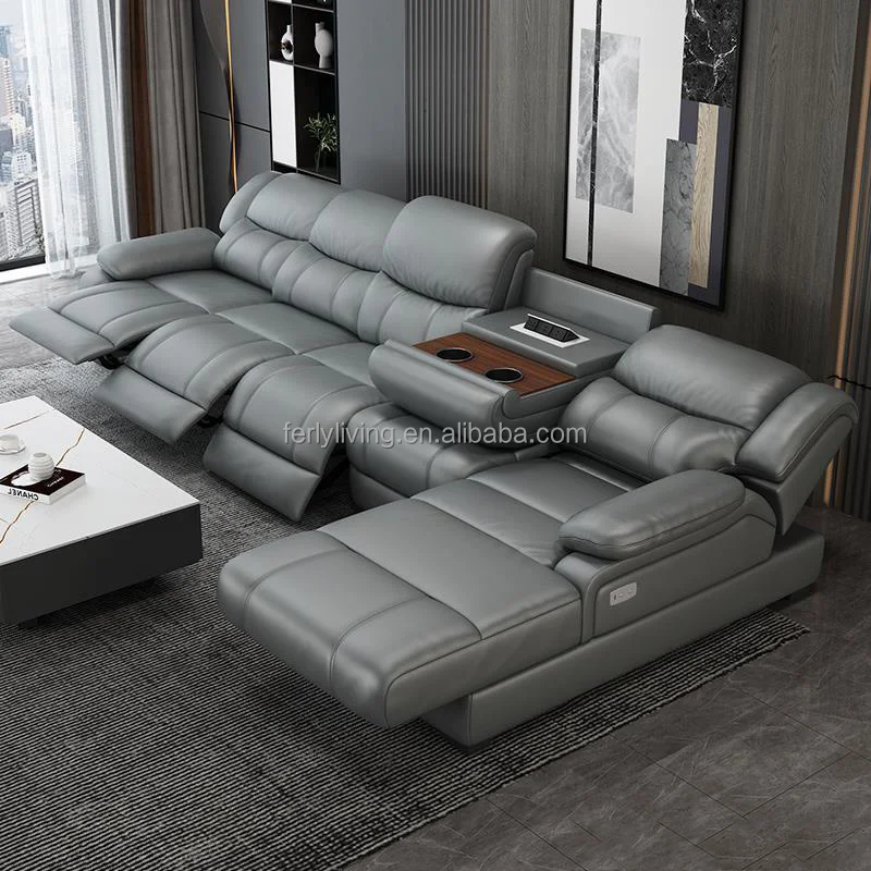 Modern Space Capsule Style Sofa Set Furniture Living Room Leather Electric Sofa