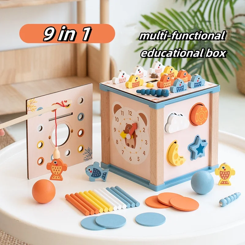 New Design Montessori Early Education Fishing Matching Wooden Toys Multi-Functional Intelligence Box Age 5-7 Years Made PC ABS