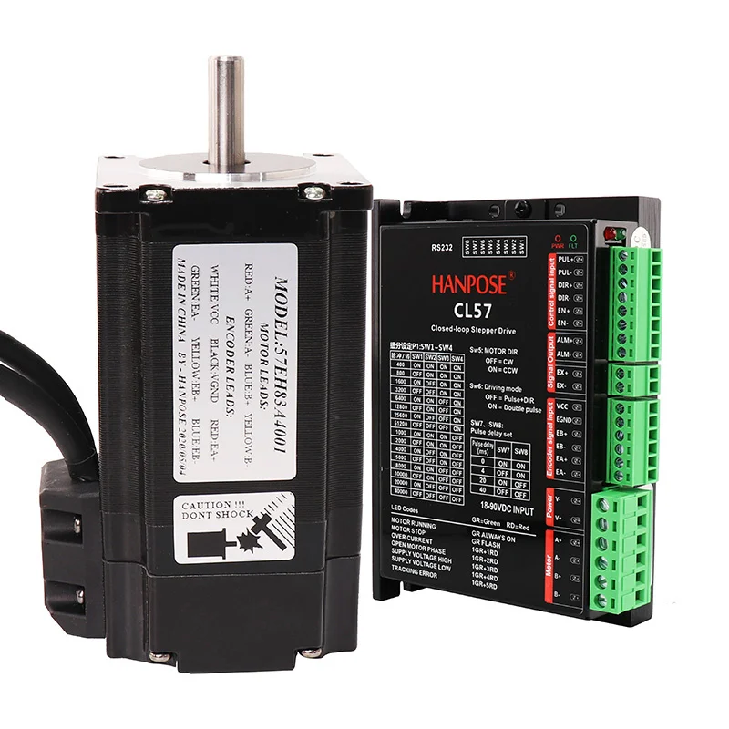 Шаговый двигатель с замкнутым контуром 57EH83A4001, 2 .. 6N.M Серводвигатель + привод CL57, комплект двигателей для монитора 3D принтера, nema 23, с закрытым контуром