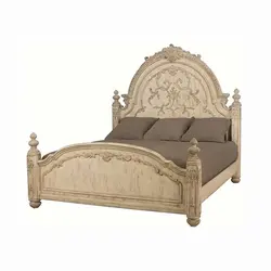 American style bedroom wood high-end double bed Custom furniture