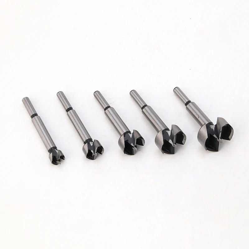 5pcs Carbide Tipped Wood Forstner Hinge Boring Drill Bits For Woodworking