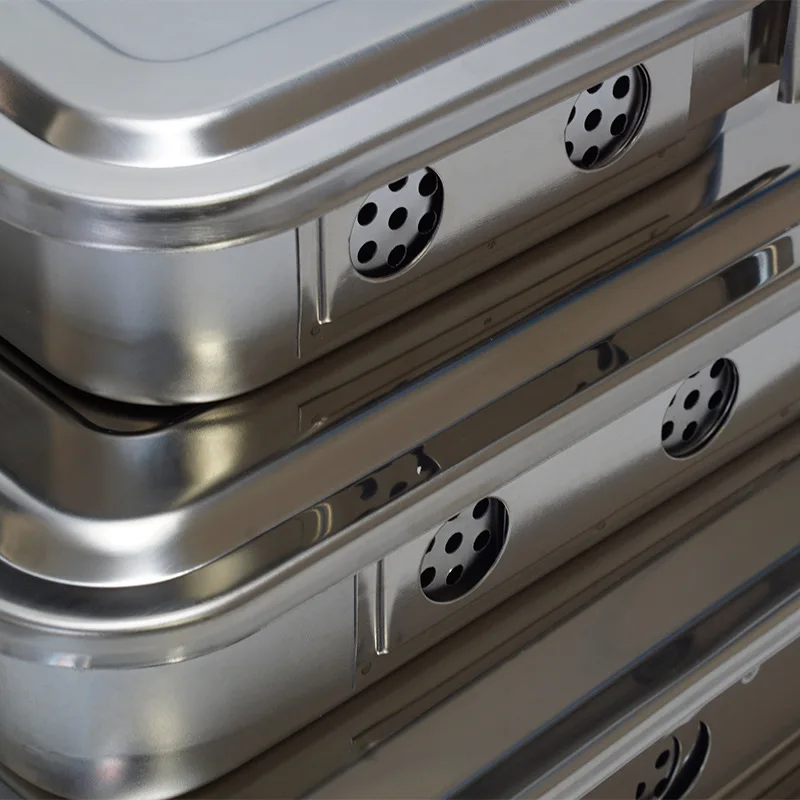 Medical Instrument tray basket box 304 stainless steel disinfection surgical instrument box sterilization tray