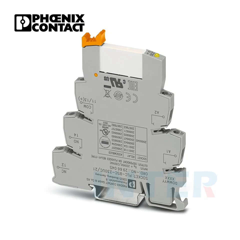 2966207 PLC-RSC-230UC/21 Din Rail mount Slim Relay 6.2mm Thickness PLC Relay 230 V AC/220 V DC 1Channel Relay Module