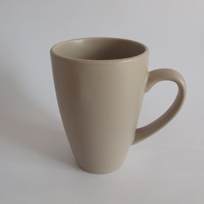 Classic V Shape Matte Glazed 11oz Ceramic Stoneware Mug