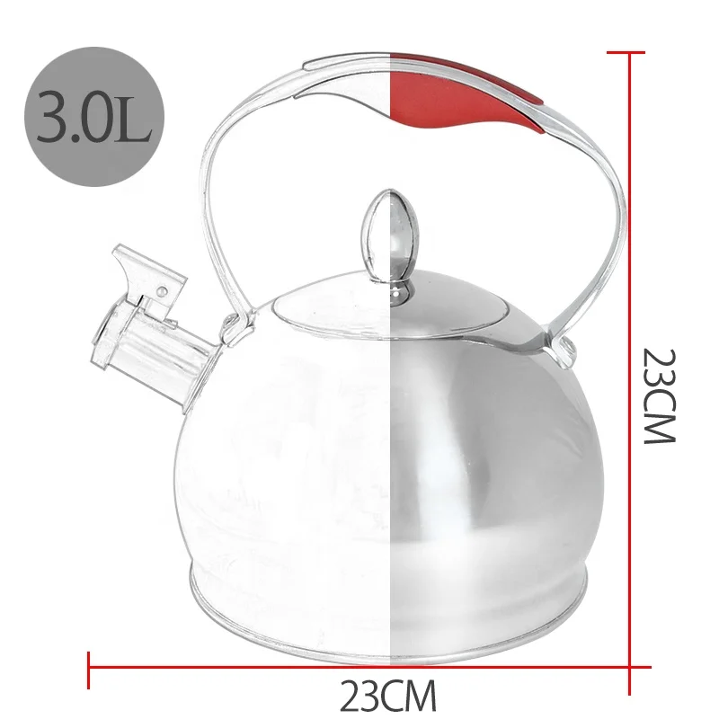 Индукционный чайник со свистком для воды из нержавеющей стали 201 304 домашний