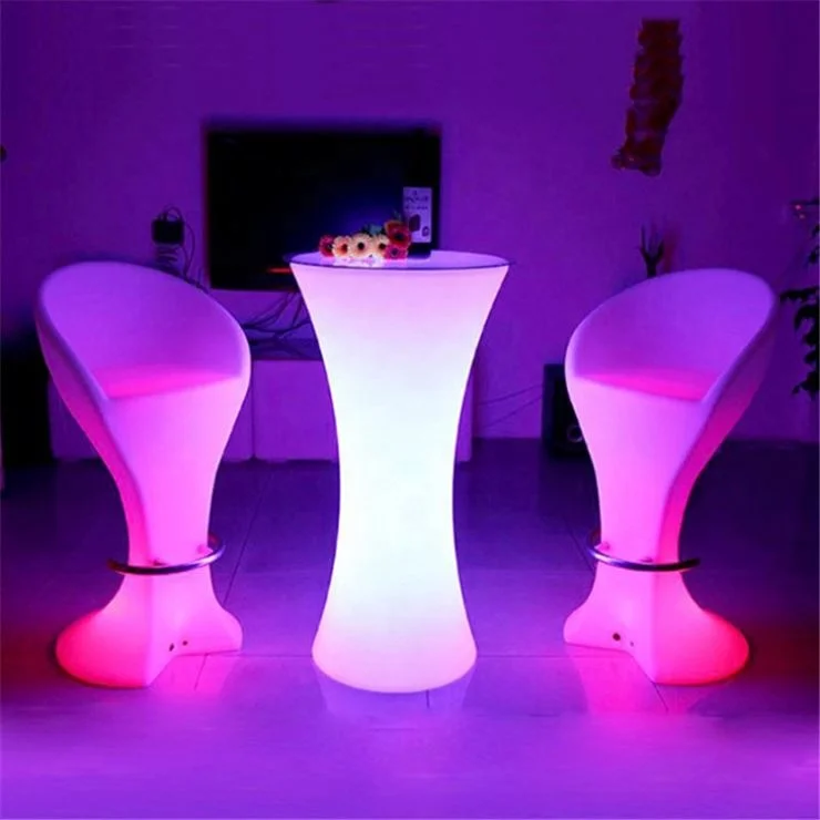 glowing cocktail event party wedding led bar tables and chairs leisure led bar table and stool sofa furniture