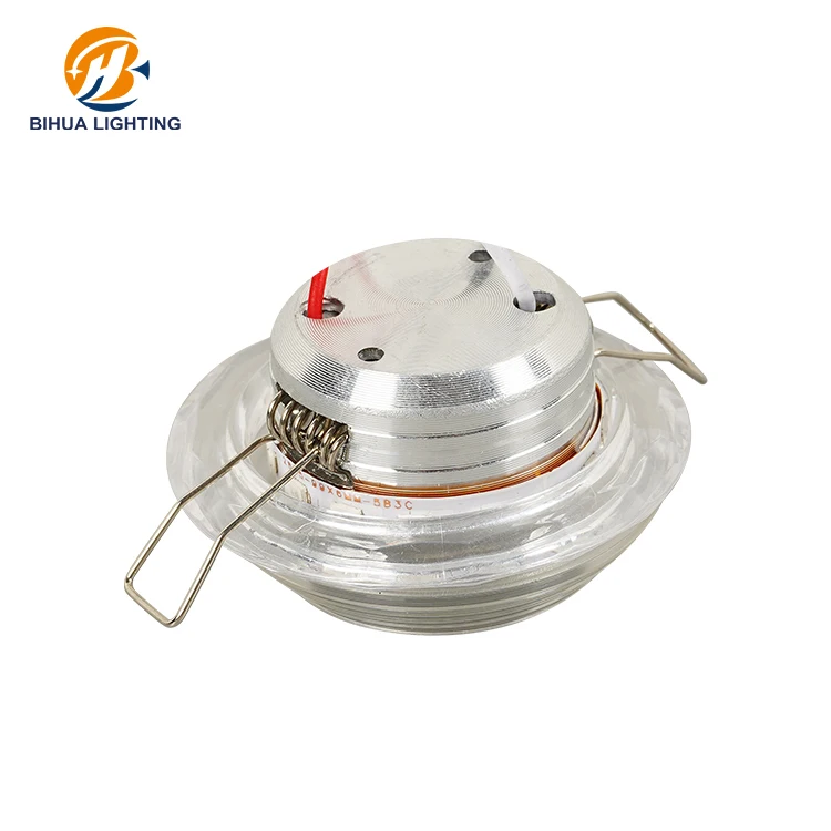 BIHUA Supplier Colorful Aluminum PP Round Recessed 3w Modern COB RGB Led Ceiling Spotlight