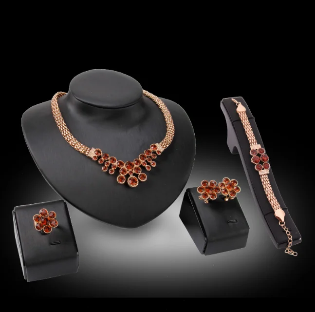 Indonesia Wholesale Fashion Gold Plated Jewelry Set Small Order
