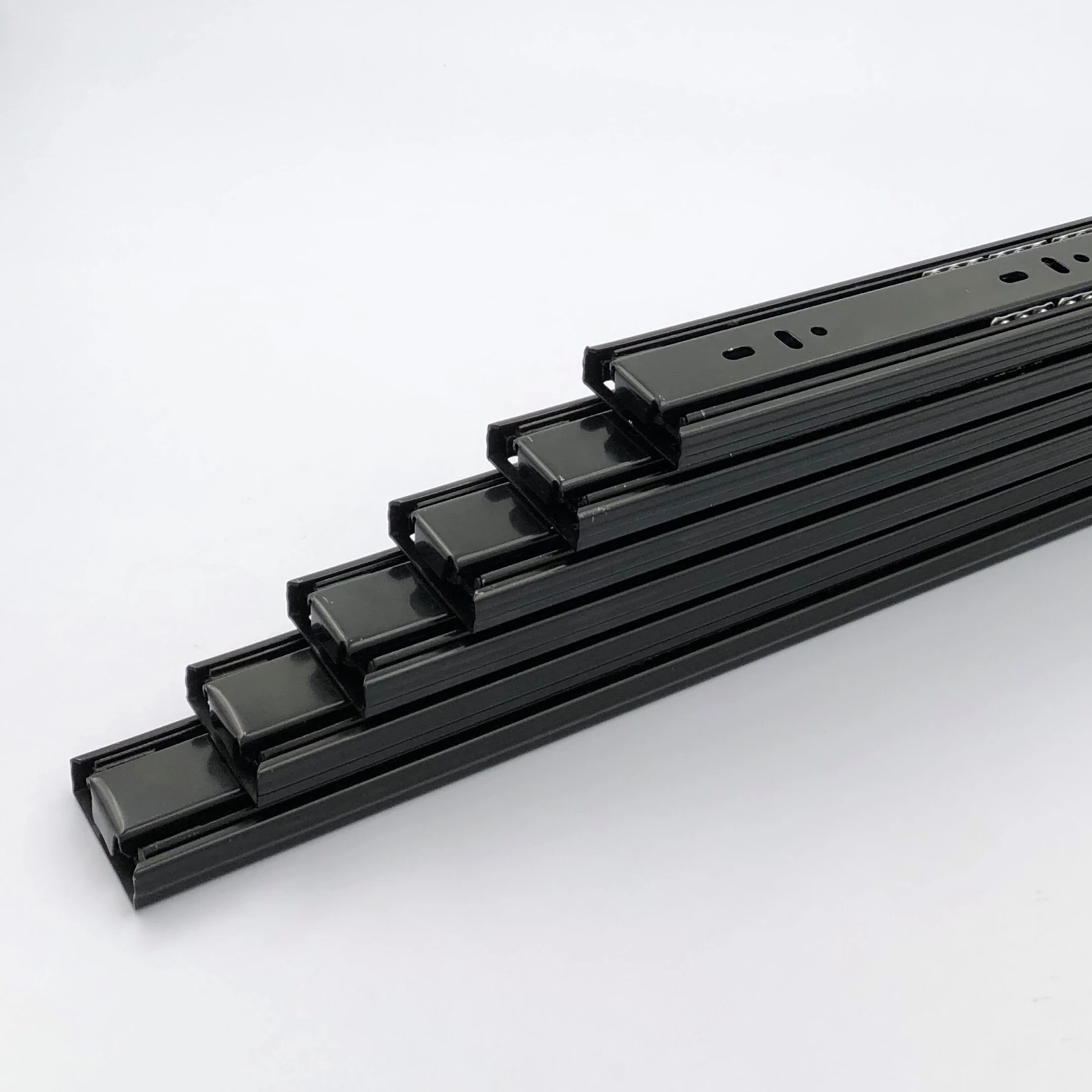 Custom 3 Folding Metal Heavy Duty Drawer Guide Concealed Cabinet Furniture Rails Cheap Push Open Ball Bearing Slides Rail