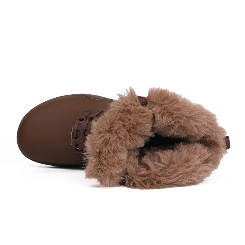 Non-slip Men Winter Outdoor Barefoot Boots Hiking Women Ankle Boots Plush Warm Snow Shoes