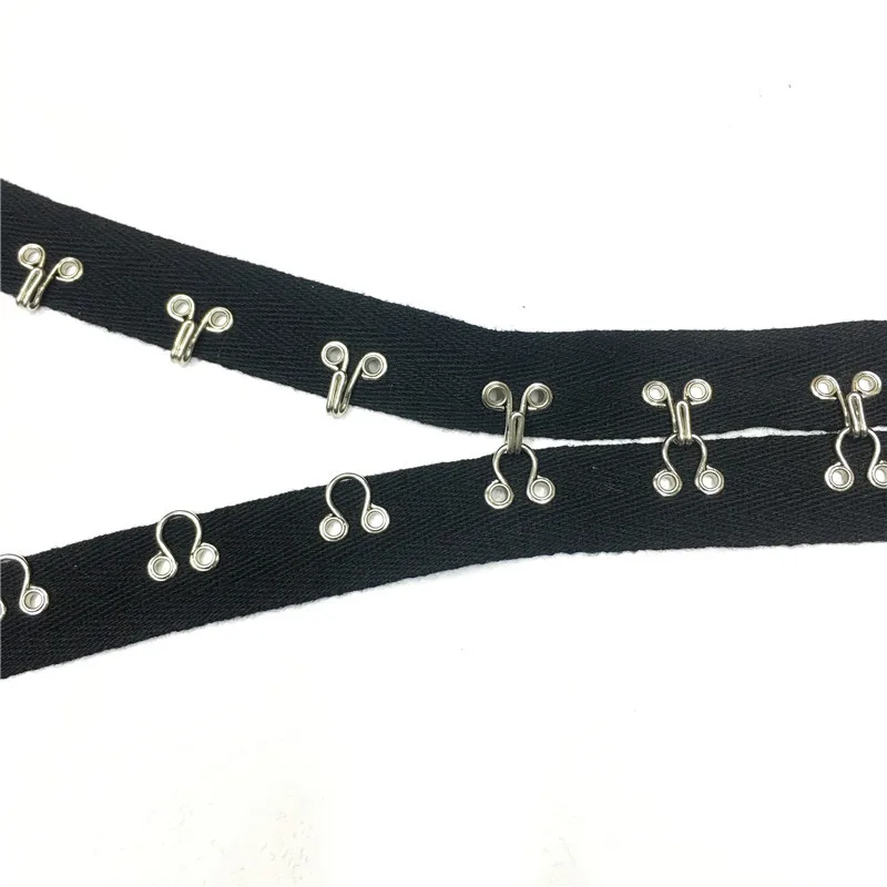eyelet tape snap fastener tape metal popper tape for garment clothes trimmings