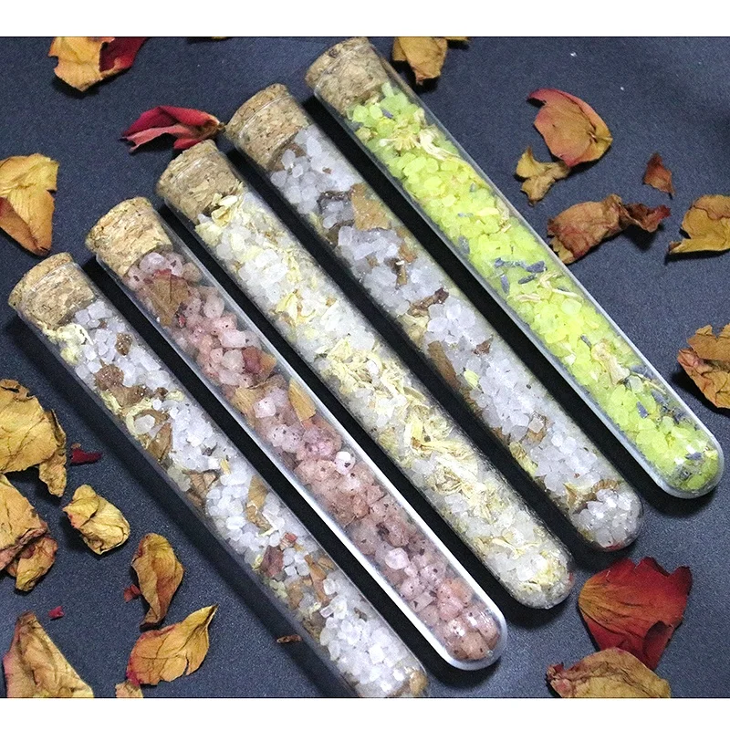 Luxury wholesale custom private label rose natural organic lavender himalayan cbd flower bath salt tubes