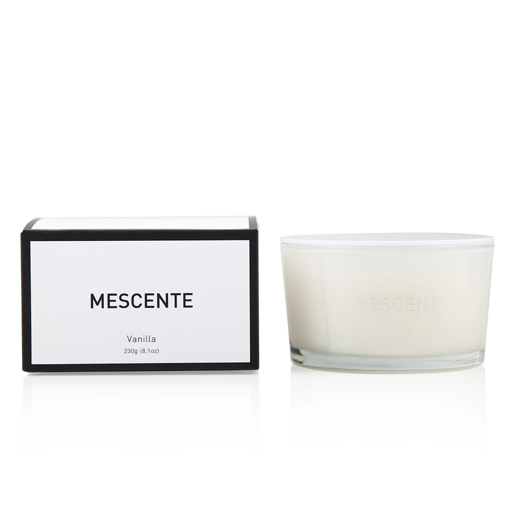 Mescente factory china custom branded blue big scented 3-wick ceramic jar candles