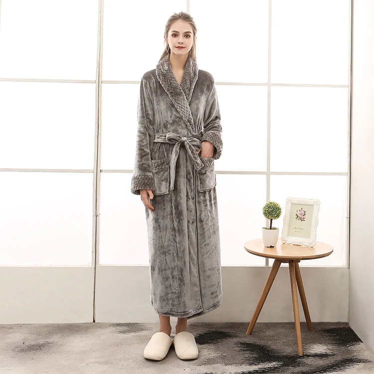 high quality custom soft luxury spa hotel sleepwear bathrobe for womens