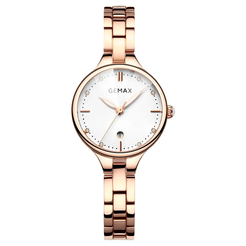 Stainless steel case and band multifunction Japan movement   women watch custom logo quartz watch