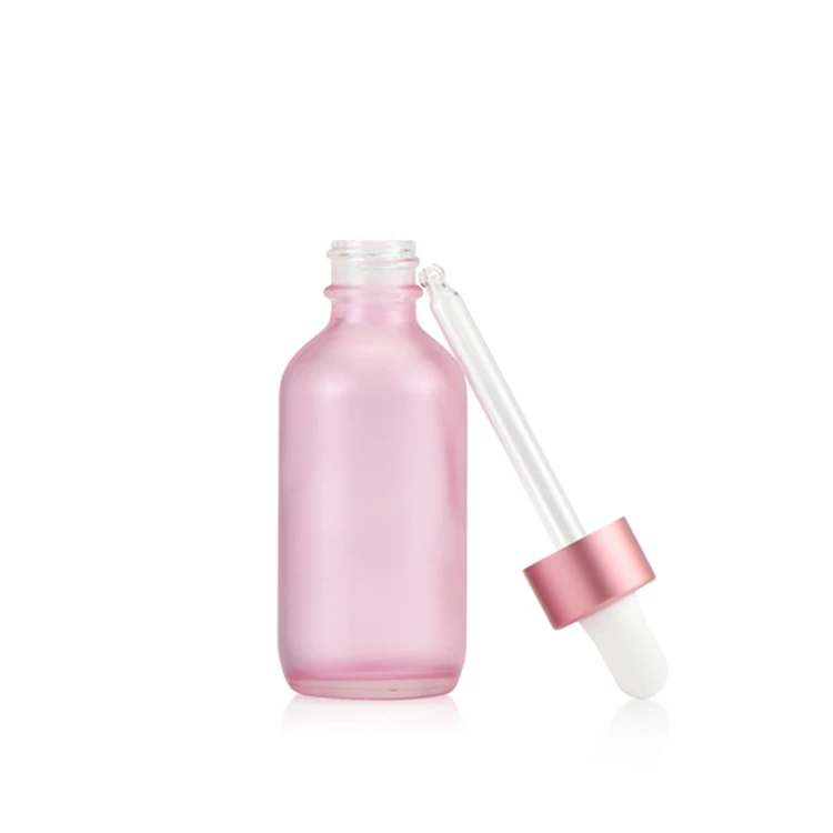 Wholesale 1/2 oz 1 fl oz 2 oz 4 oz uv matte purple colorful crc cap essential oil boston round glass dropper bottle