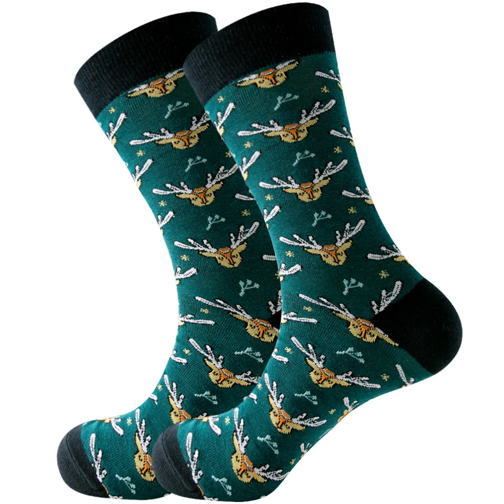 Hot Sell Christmas Colorful Creative Fun Socks Children Cute Sock Christmas Gift Elk Snowman Santa Printed Socks for Men Wome