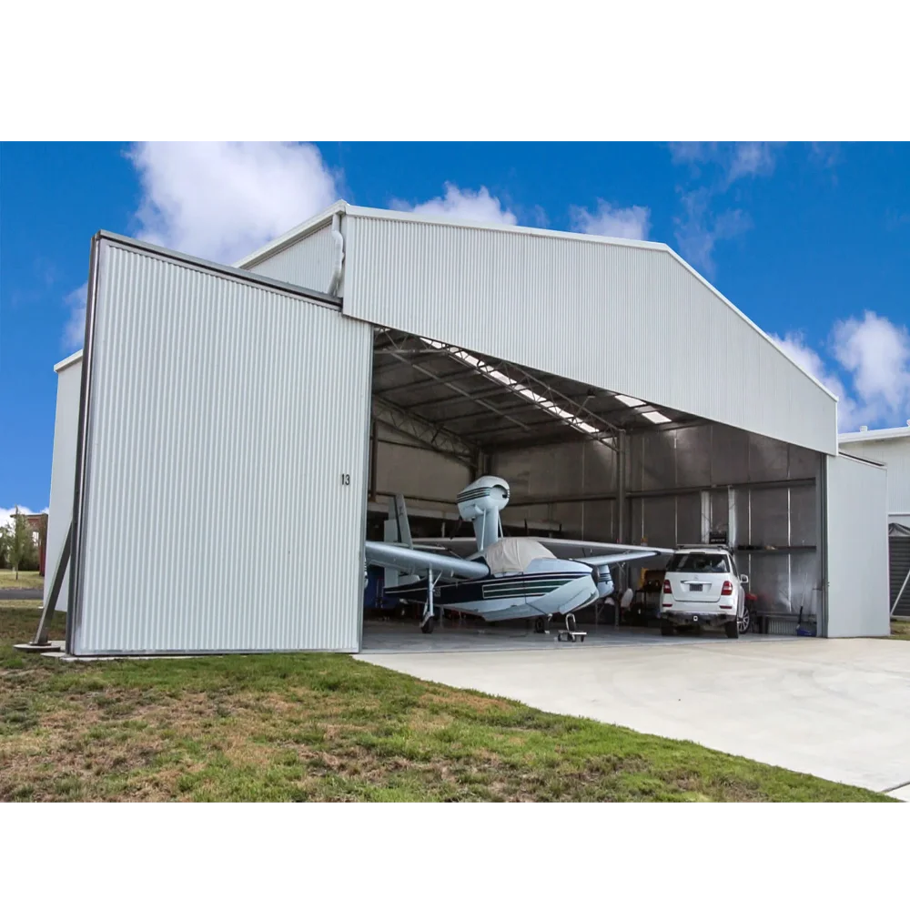 Pre-Engineered Light  Steel Structure Hangar Shed Factory Farm Workshop Metal Warehouse for Workshops & Plants