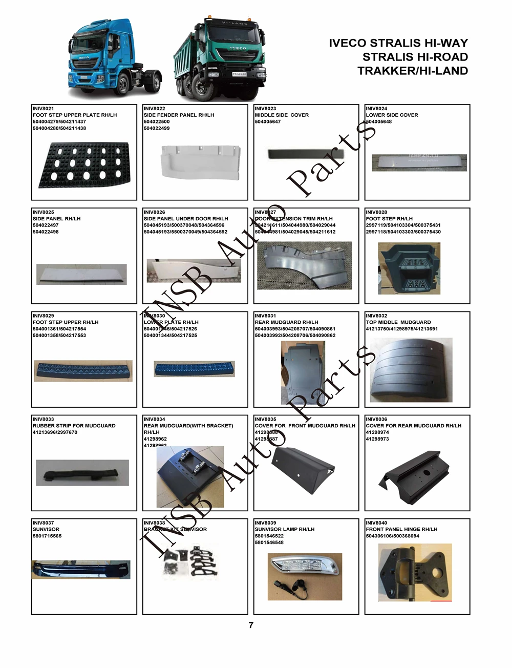 504306106 500368694 Front Panel Hinge For IVECO Hiway Hiroad Truck Spare parts