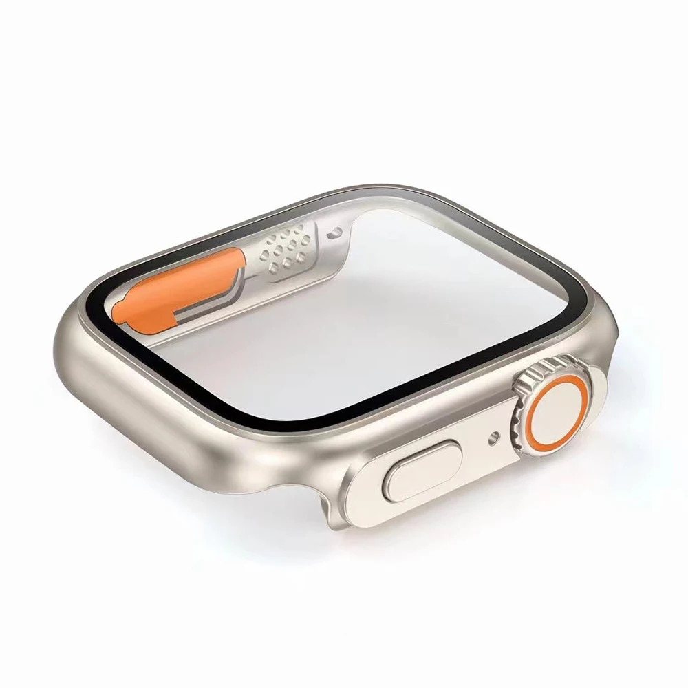 Newest Style HD Precise hole position PC smart watch protective case for iwatch 40mm 41mm 44mm 45mm change for iWatch 49mm Ultra