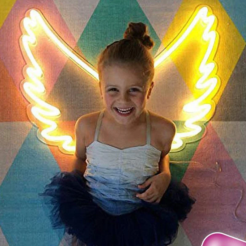 Led Flex Led Neon Sign  Angel Wings Neon Alcohol Bar Signs