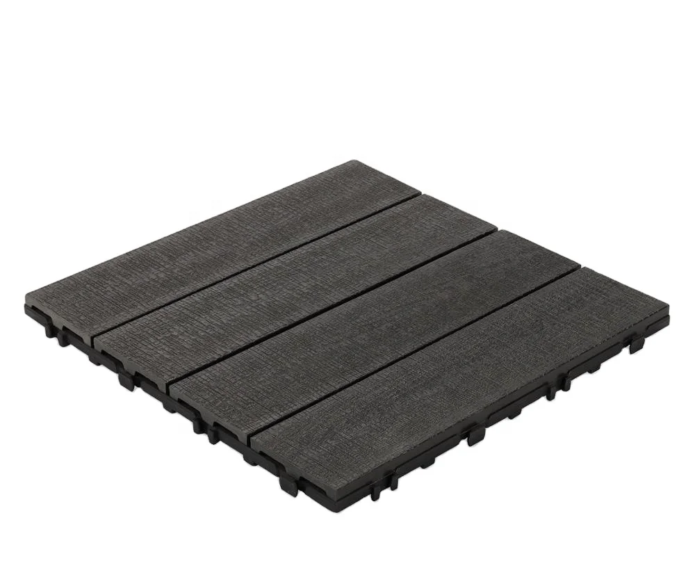 New WPC Interlocking Floor Tile DIY Decorative Wood Floor XF-C039 400*400*25 mm