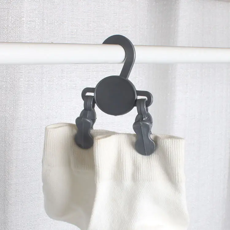 GREENSIDE Wholesale Hook-type Sturdy Black Dual-use Double Plastic Clothes Pegs