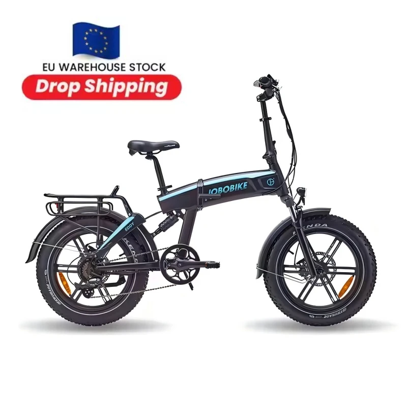 JOBOBIKE новая модель 20-дюймовый складной высокопроизводительный электровелосипед с полной подвеской 7-скоростной Электрический велосипед 500 Вт педалями