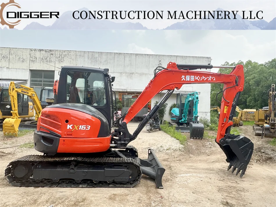 90% new used excavatir kubota kx163 for sale high quality hydraulic crawler low price original Japan mini DPF
