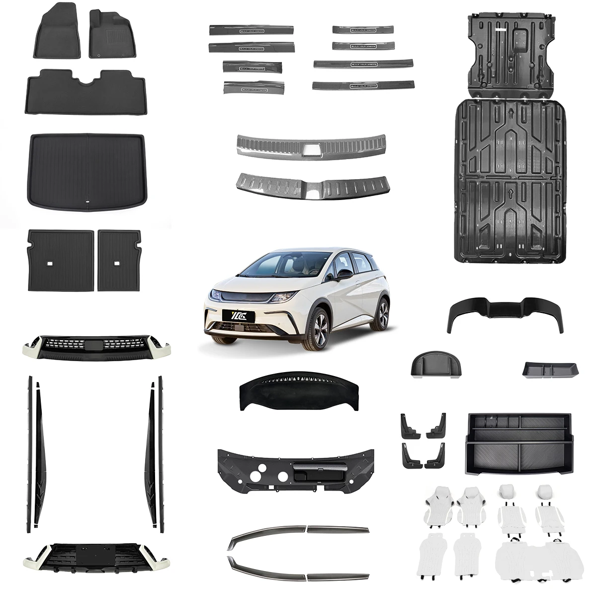 2024 New Product RHD PP Head Storage Box Organizer Box Frunk  Storage Front Trunk For BYD Dolphin Accessory