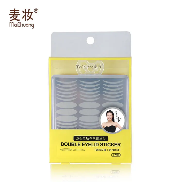 Wholesale Naturally Waterproof Double Eyelid Sticker Patch Transparent Double Eyelid Tape With Y-fork Cosmetic Tool Z551