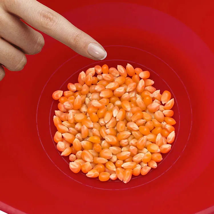 High Quality Silicone Collapsible Popcorn Maker With Lid Silicone Popcorn Bowl