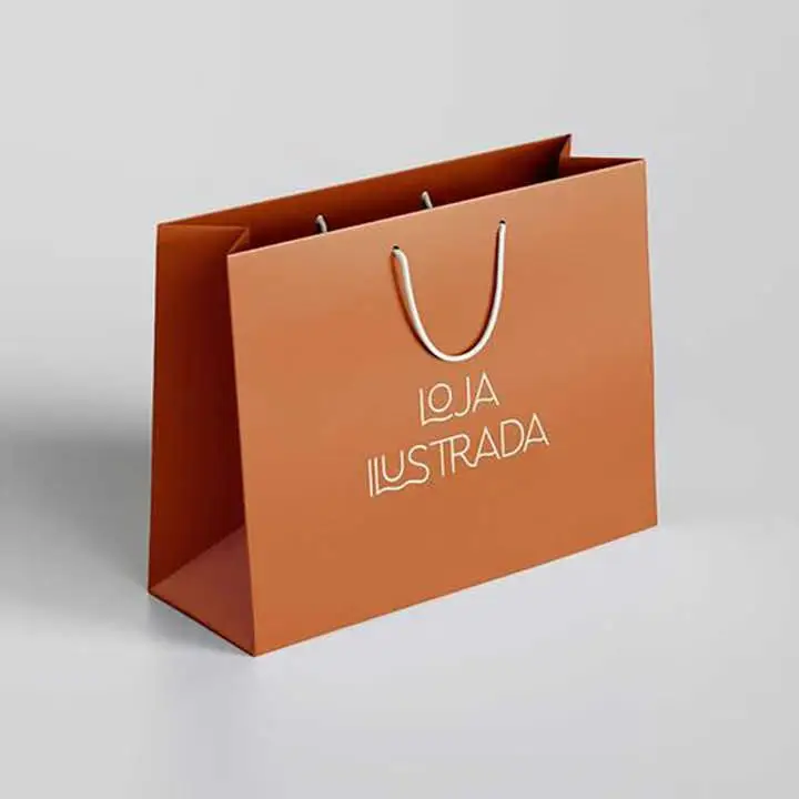 Custom luxury T- shirt  jewelry  gift shopping paper bag with handle
