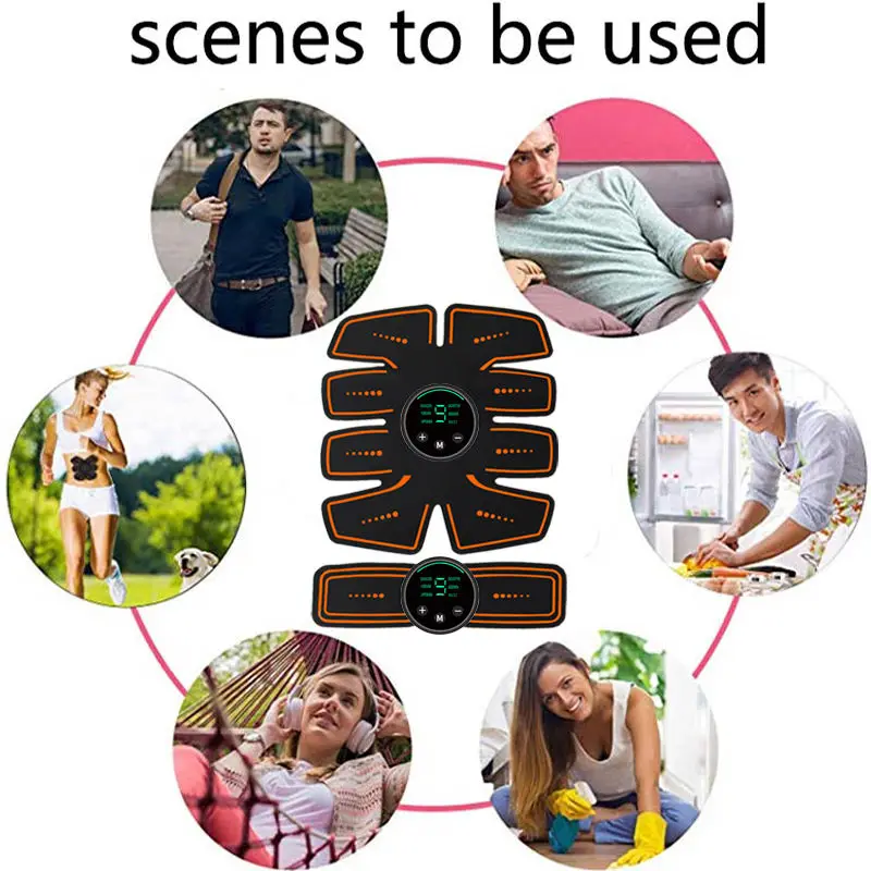 Grexemin ABS Stimulator Workout Equipment Ab Machine USB Rechargeable Gear Strength Training Equipment for Men and Women