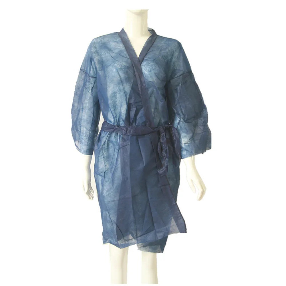 Disposable kimono for beauty salons / Cheap Disposable spa wear non woven  kimono robe