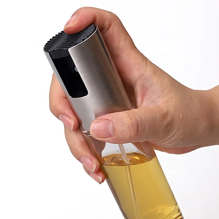 Saving Stainless Steel Olive Kitchen Oil Spray glass Bottle for cooking BBQ Cooking Tools